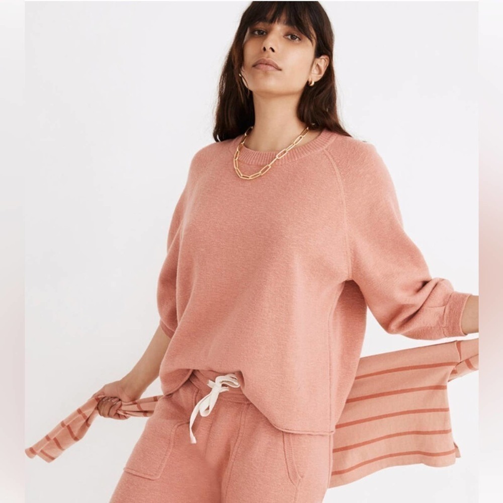 Madewell Rose Dust Telluride Crewneck Pullover Sweater Size Small